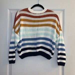 Rainbow knit sweater